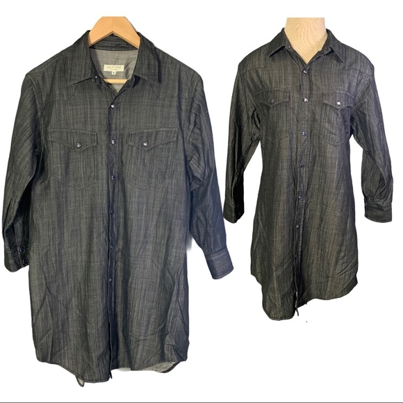 denim utility shirt dress